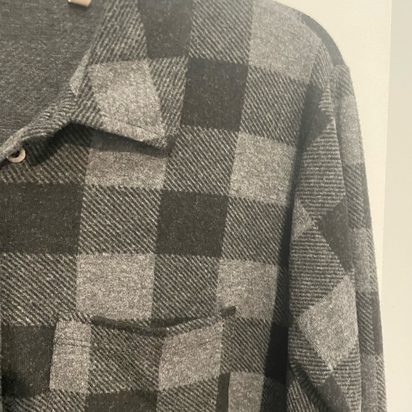 Soft Surroundings Mad about Plaid Black and Gray Buffalo check Tunic. Large - Picture 3 of 9